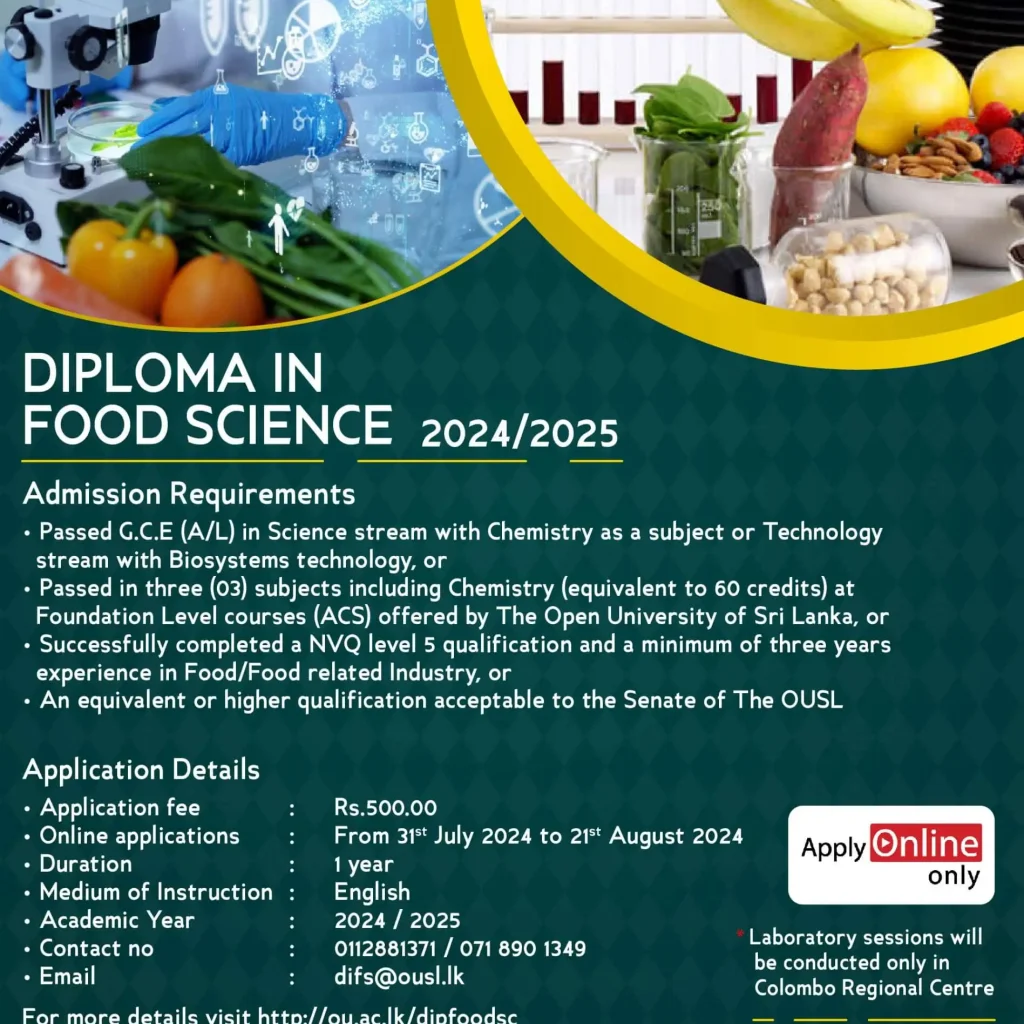 Diploma in Food Science