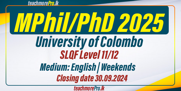 MPhil/PhD 2025 University of Colombo