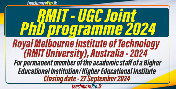 RMIT - UGC Joint PhD Scholarship programme 2024