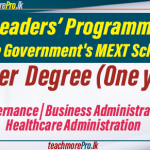 Master degree Young Leaders’ Programme (YLP) - Japanese Government's MEXT Scholarship