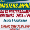 ADMISSION TO POSTGRADUTE DEGREE PROGRAMMES - 2025 at PGIHS