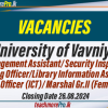 Vacancies - University of Vavuniya