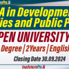 MA in Development Studies and Public Policy