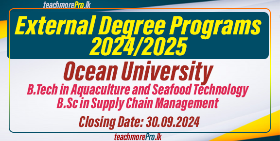 External Degree Programs 2024/2025 - 3rd Intake Ocean University of Sri Lanka