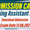 Teaching Assistant Exam Admission Card 2024