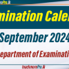 Examination Calendar for September 2024