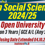 BA in Social Sciences 2024/25 OUSL