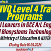 New NVQ Level 4 Training Programs for School Leavers in Engineering and Biosystems Technologies