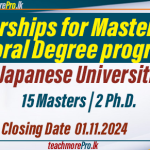 Scholarships for Masters and Doctoral Degree programs at Japanese Universities