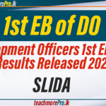 Development Officers 1st EB Exam Results Released 2024