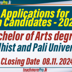 Buddhist and Pali University Invites Applications for Foreign Candidates - 2024/2025