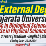 Applications for BSc External Degree Programs - Rajarata University