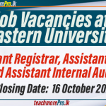 Job Vacancies at Eastern University