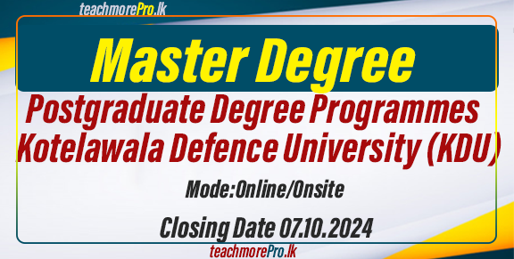 Master Degree Postgraduate Degree Programme