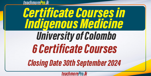 Certificate Courses in Indigenous Medicine - University of Colombo