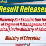 Result Released- EB Exam MA (non Technical) in MOE 2023