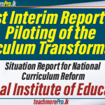 First Interim Report on Piloting of the Curriculum Transformation