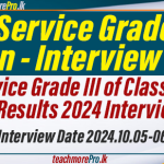 ICT Service Grade III of Class 3 Open Exam Results 2024 Interview List