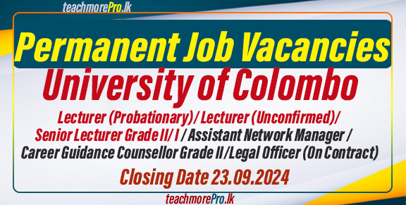 Permanent Job Vacancies - University of Colombo