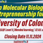 BSc. External Degree in Molecular Biology and Bioentrepreneurship for 2025 - University of Colombo