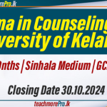 Diploma in Counseling 2025 University of Kelaniya