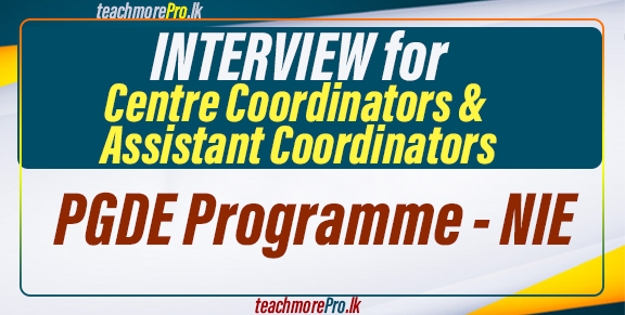 Interview for Centre Coordinators and Assistant Coordinators - PGDE Programme of NIE