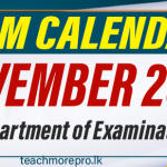 Examination Calendar for November 2024