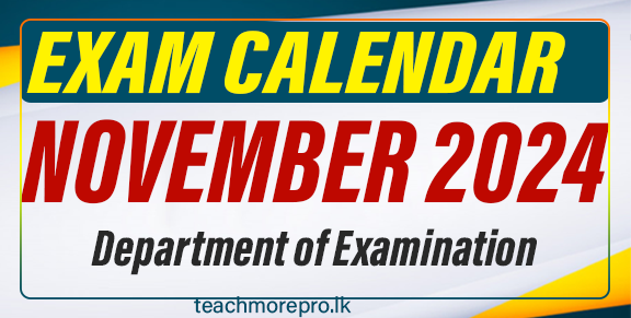 Examination Calendar for November 2024