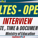 SLTES - OPEN Interview List and Schedule