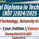 National Diploma in Technology 2024