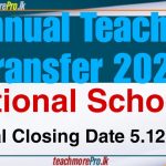 Annual Teacher Transfer Results - National Schools 2025