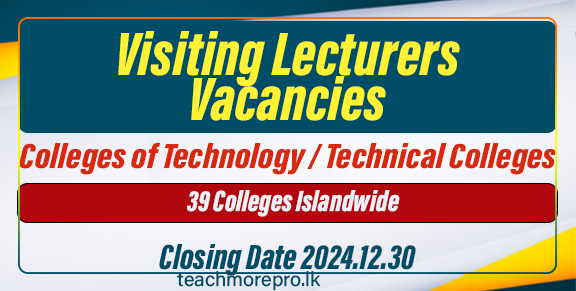 Visiting Lecturers Vacancies - Technical, Technological Colleges 2025