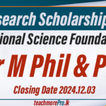 NSF Research Scholarships – 2024