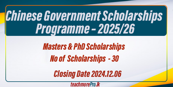 Chinese Government Masters & PhD Scholarships Programme – 2025/26