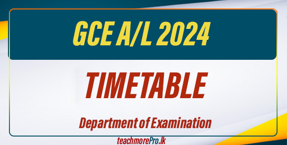 GCE A/L 2024 Timetable