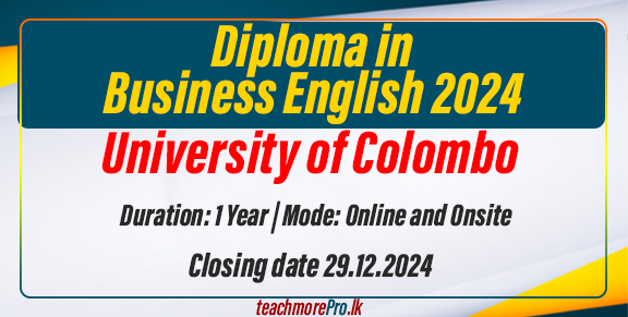 Diploma in Business English 2024 - University of Colombo