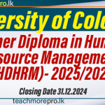 Higher Diploma in Human Resource Management (HDHRM)- 2025/2026 - University of Colombo