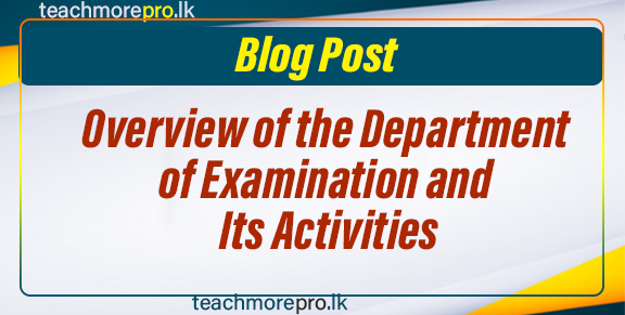 Overview of the Department of Examination and Its Activities