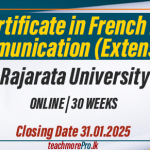 Rajarata University Launches Certificate in French for Communication (Extension) – Intake II 2024/2025