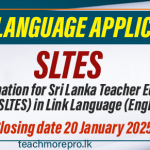 Examination for Sri Lanka Teacher Educators Service (SLTES) in Link Language (English) – 2024.