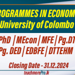 STUDY PROGRAMMES IN ECONOMICS 2025