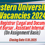 Eastern University Job Vacancies 2024