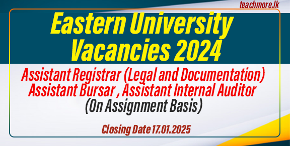 Eastern University Job Vacancies 2024