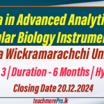 Diploma in Advanced Analytical and Molecular Biology Instrumentation - Gampaha Wickramarachchi University