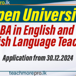 BA in English and English Language Teaching 2025- OUSL