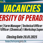 University of Peradeniya Announces Vacancies for Key Positions