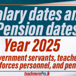 Salary dates and Pension dates for 2025 Released