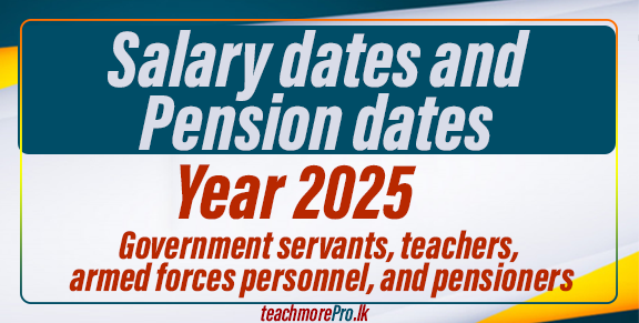 Salary dates and Pension dates for 2025 Released