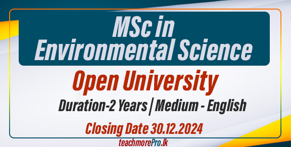 MSc in Environmental Science 2024/25- Open University