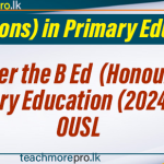 Discover the Bachelor of Education (Honours) in Primary Education (2024/25) at OUSL